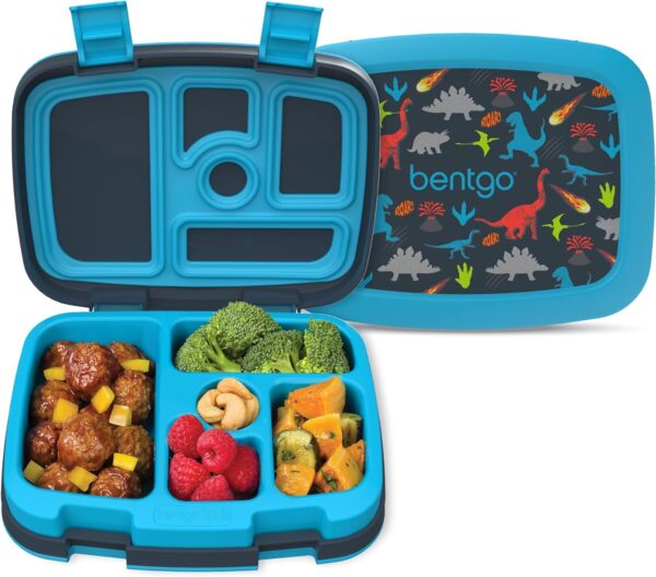 Prints Leak-Proof, 5-Compartment Bento-Style Kids Lunch Box